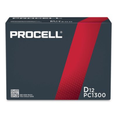 Professional Alkaline D Batteries, 12/Box