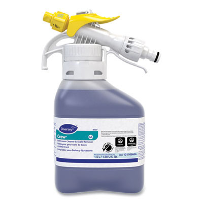 Crew Bathroom Cleaner And Scale Remover, Liquid, 1.5 L Bottle, 2/Carton