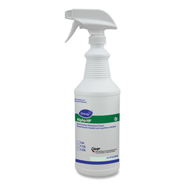 Alpha-Hp Multi-Surface Disinfectant Cleaner Spray Bottle, 32 Oz, White, 12/Carton