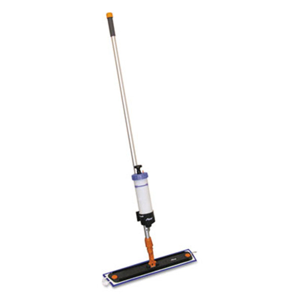 Pace 60 High Impact Cleaning Tool, 24" Wide Microfiber Head, 60" Silver/Black/Red Aluminum/Plastic Handle