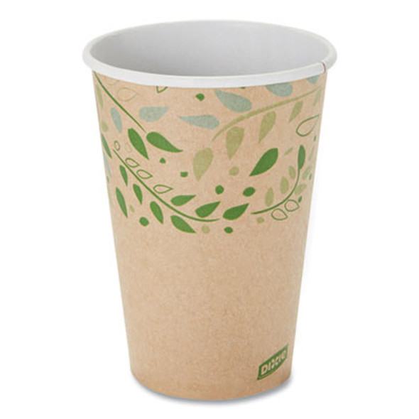 Ecosmart Recycled Hot/Cold Cups, 16 Oz, Paper, Kraft/Green, 1,000/Carton