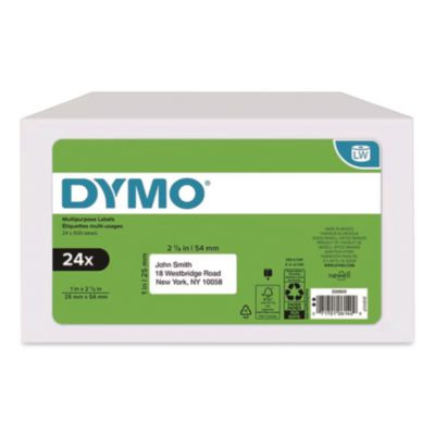 Lw Multipurpose Labels, 1" x 2.13", White, 500 Labels/Roll, 24 Rolls/Box