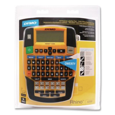 Rhino 4200 Basic Industrial Handheld Label Maker, 1 Line, 4.06 X 8.46 X 2.24