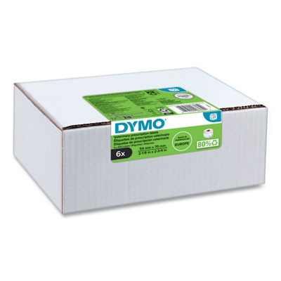 Veterinary Prescription Labels For Labelwriter Label Printers, 2.12 x 2.75, Black/White, 400 Labels/Roll, 6 Rolls/Pack