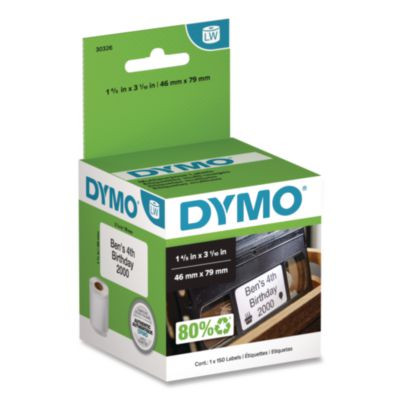 Labelwriter Vhs Top Labels, 1.8" X 3.1", White, 150 Labels/Roll