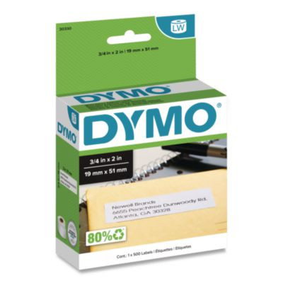 Labelwriter Return Address Labels, 0.75" X 2", White, 500 Labels/Roll