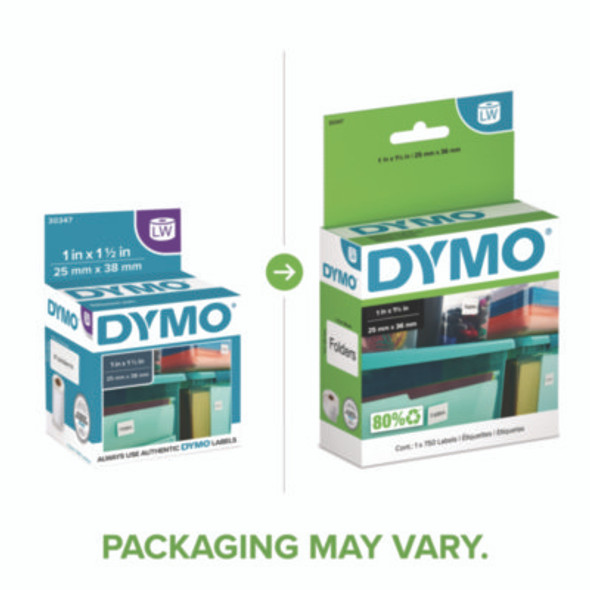 Lw Multipurpose Labels, 1" x 1.5", White, 750 Labels/Roll