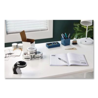 Self-Adhesive Glossy Labeling Tape For Embossers, 0.37" X 12 Ft Roll, Blue