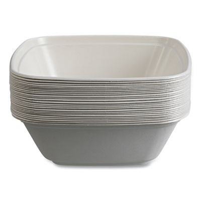 Regalia Sugarcane Servingware, Bowl, 160 Oz, White, 100 Bowls/Carton