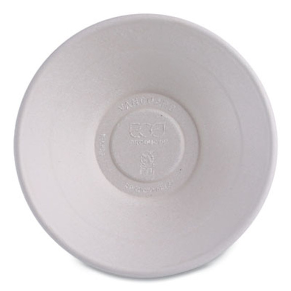 Vanguard Renewable And Compostable Sugarcane Bowls, 24 Oz, White, 400/Carton