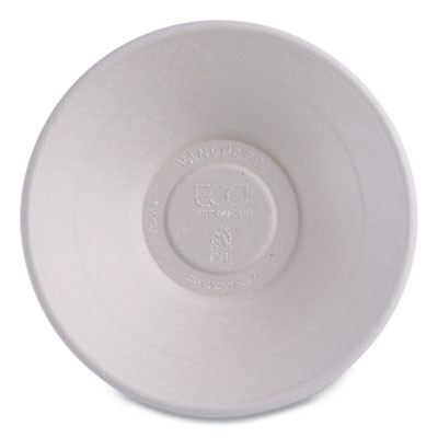 Vanguard Renewable And Compostable Sugarcane Bowls, 24 Oz, White, 400/Carton