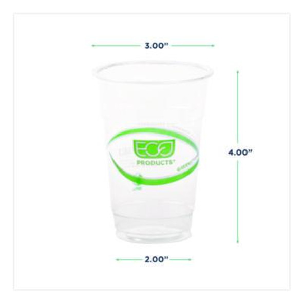Greenstripe Pla Cold Cups, 10 Oz, Plastic, Clear, 1,000/Carton