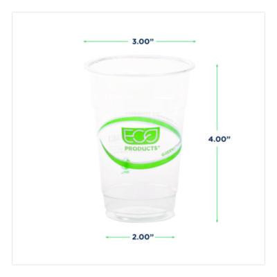 Greenstripe Pla Cold Cups, 10 Oz, Plastic, Clear, 1,000/Carton