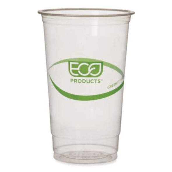 Greenstripe Pla Cold Cups, 32 Oz, Plastic, Clear, 1,000/Carton