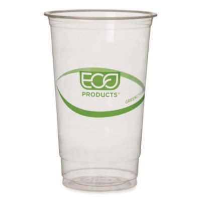 Greenstripe Pla Cold Cups, 32 Oz, Plastic, Clear, 1,000/Carton