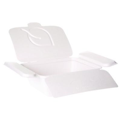 Vanguard Folia Renewable And Compostable Take-Out Container, 3 Compartments, 35 Oz, 5.8 x 6.9 x 2.5, White, Sugarcane, 300/Ct