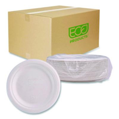 Vanguard Renewable And Compostable Sugarcane Plates, 7" Dia, White, 1,000/Carton
