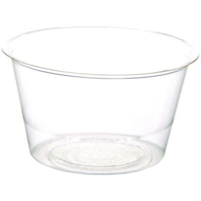 Renewable And Compostable Portion Cups, 3 Oz, Plastic, Clear, 100/Pack, 20 Packs/Carton