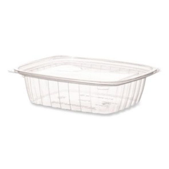 Renewable And Compostable Rectangular Deli Containers With Lid, 24 Oz, 4 x 5.5 x 2, Clear, Plastic, 50/Pack, 4 Packs/Carton