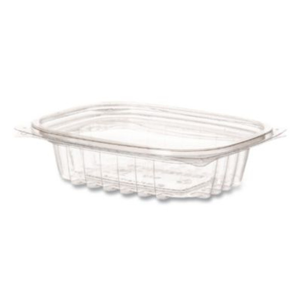 Renewable And Compostable Rectangular Deli Containers With Lid, 8 Oz, 3 x 4.83 x 1.5, Clear, Plastic, 50/Pack, 4 Packs/Carton