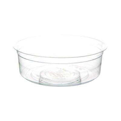 Renewable And Compostable Round Deli Containers, 8 Oz, Clear, Plastic, 50/Pack, 10 Packs/Carton