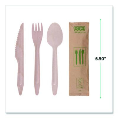 Wood Cutlery, General Purpose, Fork/Knife/Napkin/Spoon, Natural, 500/Carton