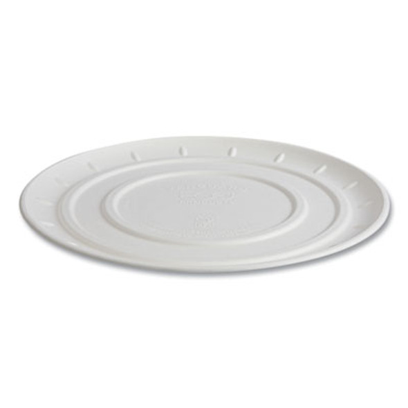 Vanguard Molded Fiber Pizza Tray, 16" Diameter, White, Sugarcane, 50/Carton