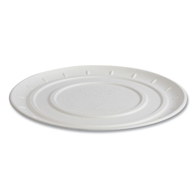 Vanguard Molded Fiber Pizza Tray, 16" Diameter, White, Sugarcane, 50/Carton