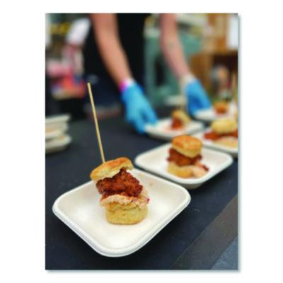 Worldview Renewable Molded Fiber Containers, 10 Oz, 5.04 x 5.04 x 1.09, White, 800/Carton