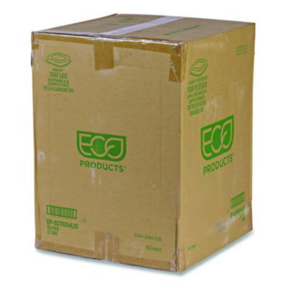 Vanguard Regalia Serving Tray Lids, 14.5 x 14.5 x 3.94, Clear, Plastic, 50/Carton