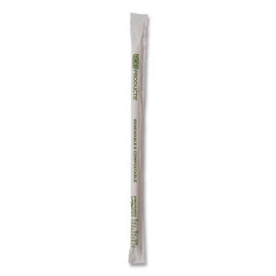 Renewable And Compostable Pha Straws, 7.75", Natural White, 2,000/Carton