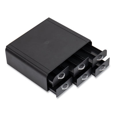 Two-Tier Six-Drawer Single Serve Coffee Pod Drawer, 14 x 12.25 x 4.75, Black