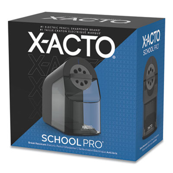 Model 1670 School Pro Classroom Electric Pencil Sharpener, Ac-Powered, 4 X 7.5 X 7.5, Black/Gray/Smoke