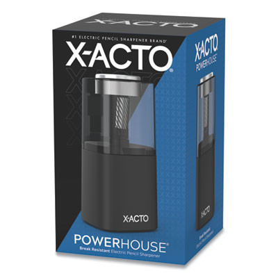 Model 1799 Powerhouse Office Electric Pencil Sharpener, Ac-Powered, 3 X 3 X 7, Black/Silver/Smoke