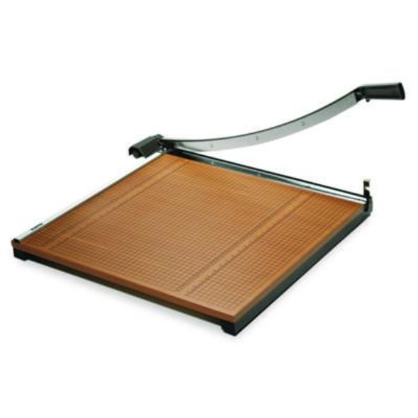 Square Commercial Grade Wood Base Guillotine Trimmer, 20 Sheets, 24" Cut Length, 24 X 24