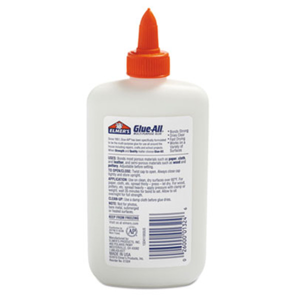 Glue-All White Glue, 7.63 Oz, Dries Clear