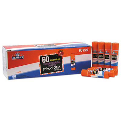 Disappearing Purple All Purpose Glue Sticks, 0.24 Oz, Dries Clear, 60/Box