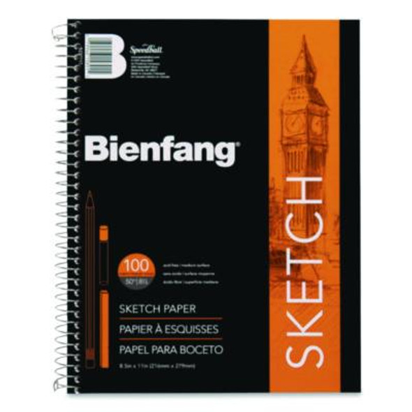 Take Me Along Sketch Book, 50 Lb Tissue Paper Stock, Black/Silver Cover, (100) 11 x 8.5 Sheets