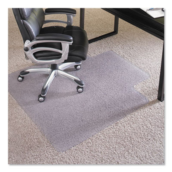 Everlife Intensive Use Chair Mat For High To Extra-High/Plush Pile Carpeted Floors, Rectangular With Lip, 36" x 48", Clear
