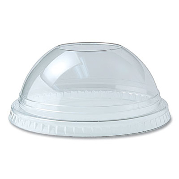 Kal-Clear/Nexclear Drink Cup Lids, Dome Lid With 1" Hole, Fits 12 Oz To 20 Oz Cold Cups, Plastic, Clear, 1,000/Carton