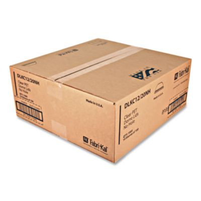 Kal-Clear/Nexclear Drink Cup Lids, Dome Lid With No Hole, Fits 12 Oz To 20 Oz Cold Cups, Plastic, Clear, 1,000/Carton