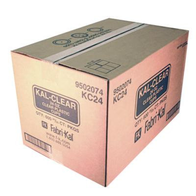 Kal-Clear Pet Cold Drink Cups, 24 Oz, Plastic, Clear, 25/Sleeve, 24 Sleeves/Carton