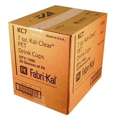 Kal-Clear Pet Cold Drink Cups, 7 Oz, Plastic, Clear, 1,000/Carton