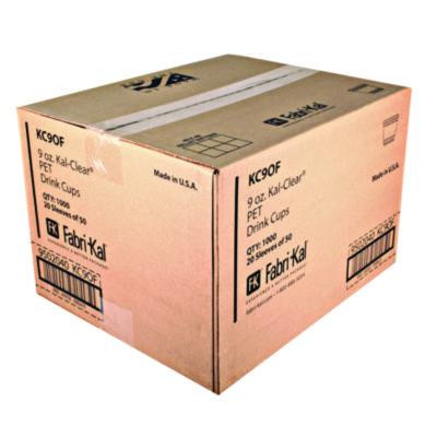 Kal-Clear Pet Cold Drink Cups, Old-Fashioned Glass, 9 Oz, Plastic, Clear, 50/Sleeve, 20 Sleeves/Carton