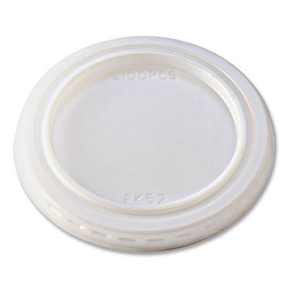 Portion Cup Lids, Fits 1 Oz Squat Portion Cups, Plastic, Clear, 125/Sleeve, 20 Sleeves/Carton