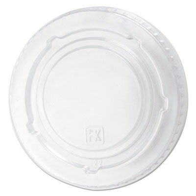 Kal-Clear/Nexclear Drink Cup Lids, Flat Lid With No Slot, Fits 12 Oz To 20 Oz Cold Cups, Plastic, Clear, 1,000/Carton