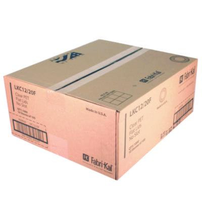 Kal-Clear/Nexclear Drink Cup Lids, Flat Lid With No Slot, Fits 12 Oz To 20 Oz Cold Cups, Plastic, Clear, 1,000/Carton