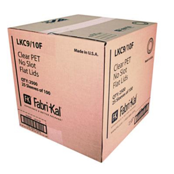 Kal-Clear/Nexclear Drink Cup Lids, Flat Lid With No Slot, Fits 9 Oz To 10 Oz Cold Cups, Plastic, Clear, 2,500/Carton