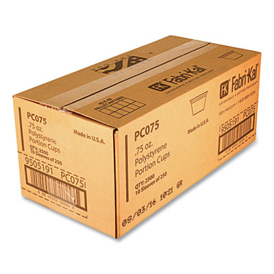 Portion Cups, 0.75 Oz, Plastic, Translucent, 125/Sleeve, 20 Sleeve/Carton
