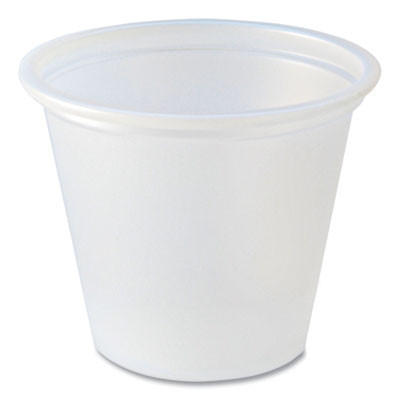 Portion Cups, 1 Oz, Plastic, Translucent, 250/Sleeve, 10 Sleeves/Carton